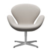  Swan™ Lounge Chair Satin Brushed Aluminium/Steelcut Wool White
