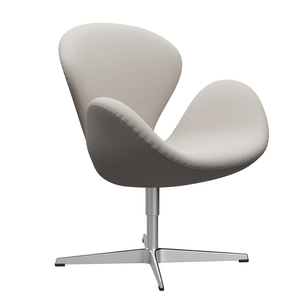 [product_category]-Fritz Hansen Swan Lounge Chair, Satin Brushed Aluminium/Steelcut Wool White-Fritz Hansen-3320-STI220-SPAL-FRI-2