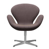  Swan™ Lounge Chair Satin Brushed Aluminium/Strap Blue/Orange
