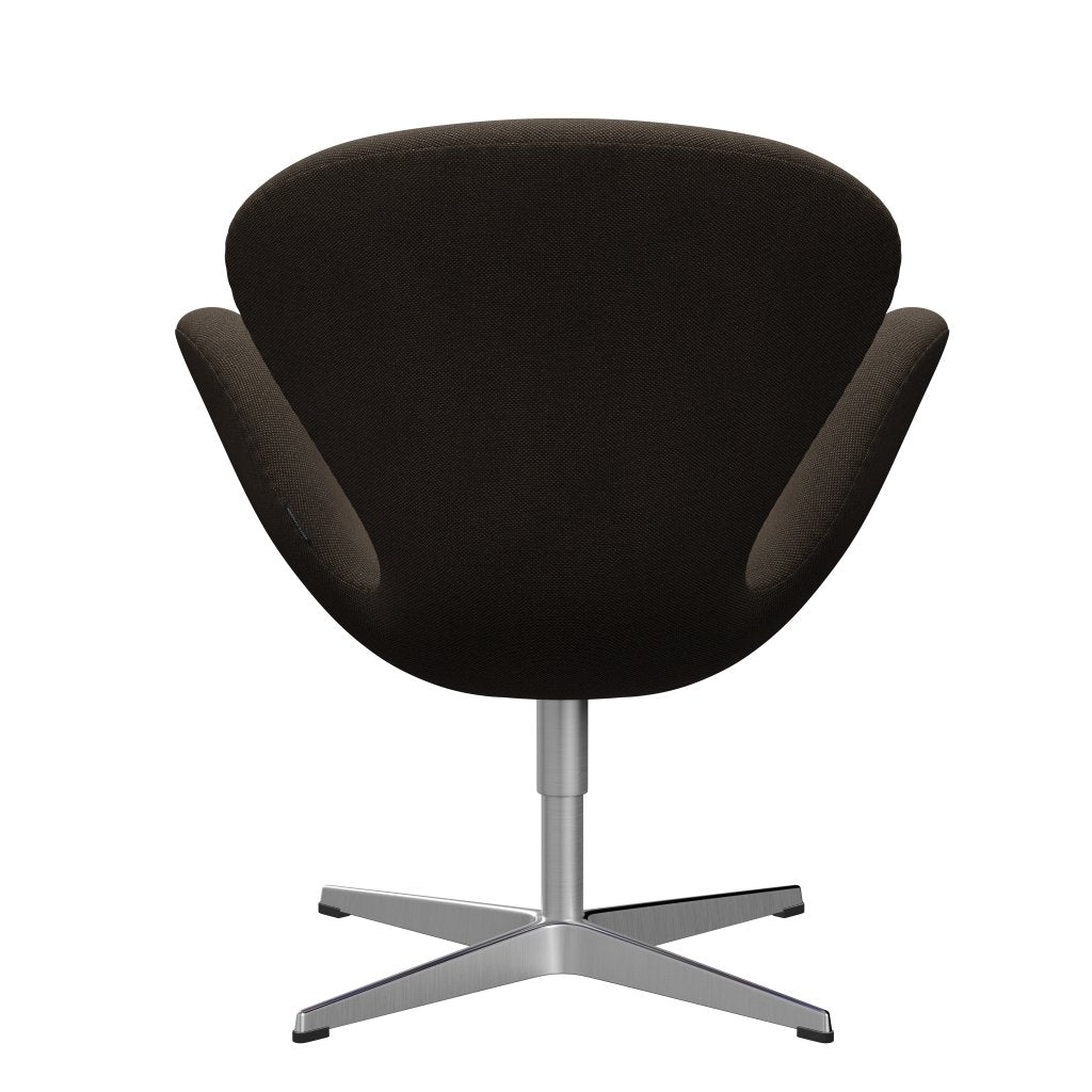 [product_category]-Fritz Hansen Swan Lounge Chair, Satin Brushed Aluminium/Sunniva Chocolate/Black-Fritz Hansen-3320-SV383-SPAL-FRI-4