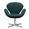  Swan™ Lounge Chair Satin Brushed Aluminium/Sunniva Green/Grey