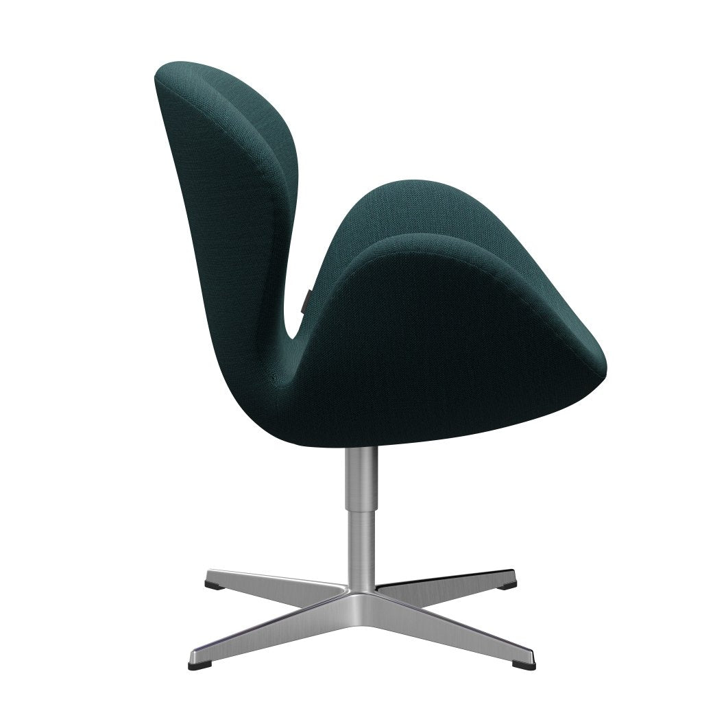 [product_category]-Fritz Hansen Swan Lounge Chair, Satin Brushed Aluminium/Sunniva Green/Grey-Fritz Hansen-3320-SV863-SPAL-FRI-3