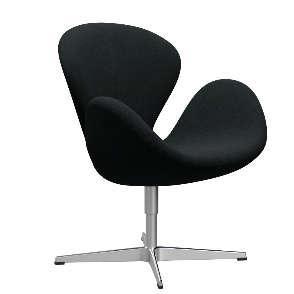 [product_category]-Fritz Hansen Swan Lounge Chair, Satin Brushed Aluminium/Tonus Black-Fritz Hansen-3320-TON128-SPAL-FRI-2