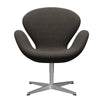  Swan™ Lounge Chair Satingbrushed Aluminium/Hallingdal Charcoal Light