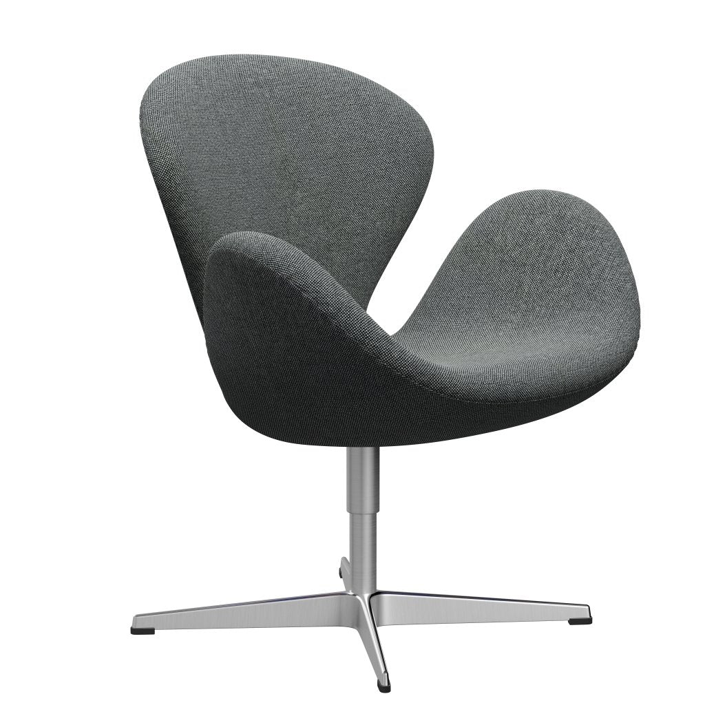[product_category]-Fritz Hansen Swan Lounge Chair, Satingbrushed Aluminium/Hallingdal White/Brown-Fritz Hansen-3320-HAL126-SPAL-FRI-2