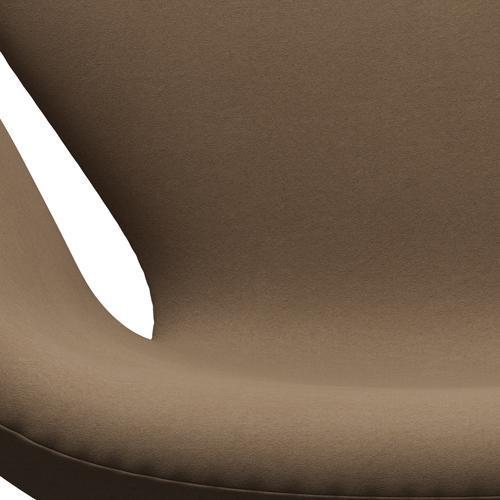 [product_category]-Fritz Hansen Swan Lounge Chair, Silver Grey/Comfort Beige/Brown-Fritz Hansen-3320-C00004-SGBASE-FRI-6