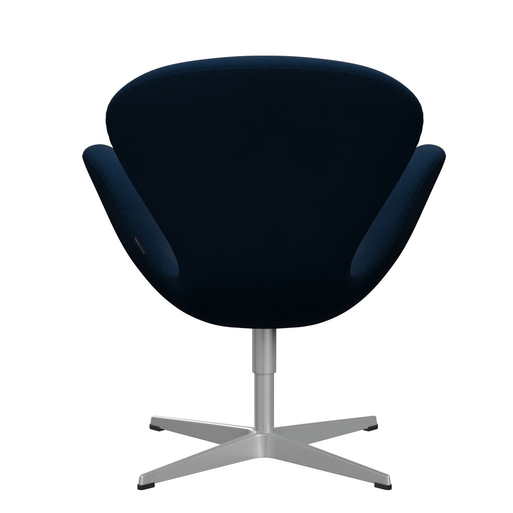 [product_category]-Fritz Hansen Swan Lounge Chair, Silver Grey/Comfort Black/Dark Grey-Fritz Hansen-3320-C09075-SGBASE-FRI-4
