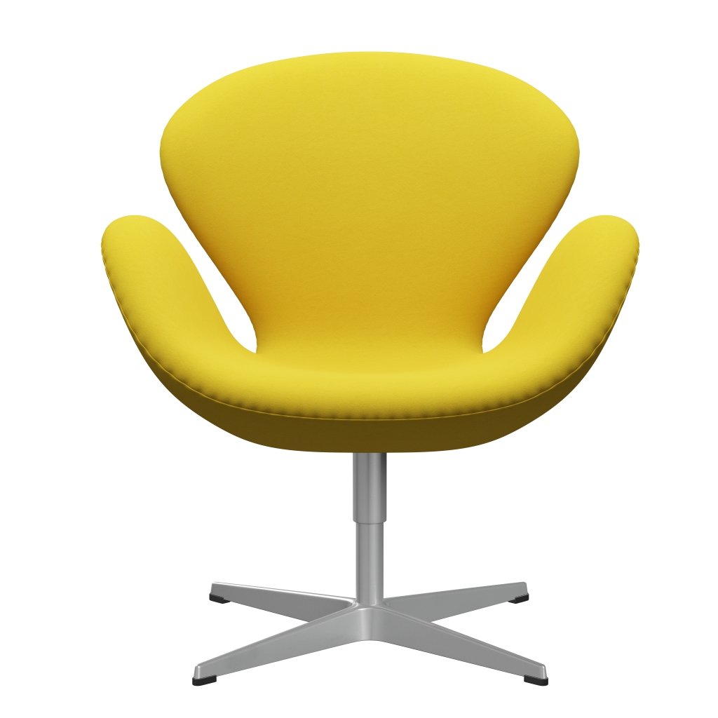 [product_category]-Fritz Hansen Swan Lounge Chair, Silver Grey/Comfort Yellow (62003)-Fritz Hansen-3320-C62003-SGBASE-FRI-1