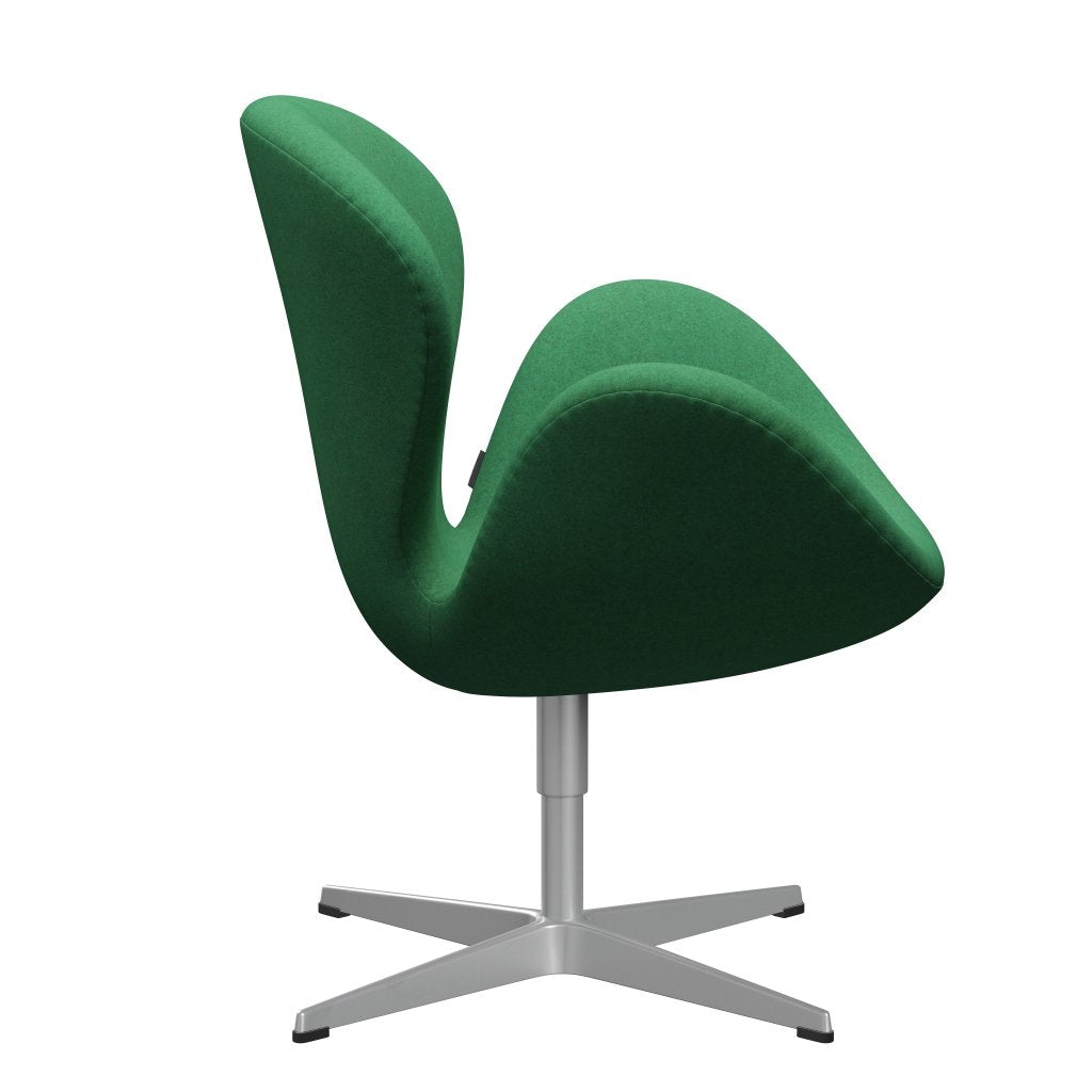 [product_category]-Fritz Hansen Swan Lounge Chair, Silver Grey/Divina Melange Green-Fritz Hansen-3320-DIM937-SGBASE-FRI-3