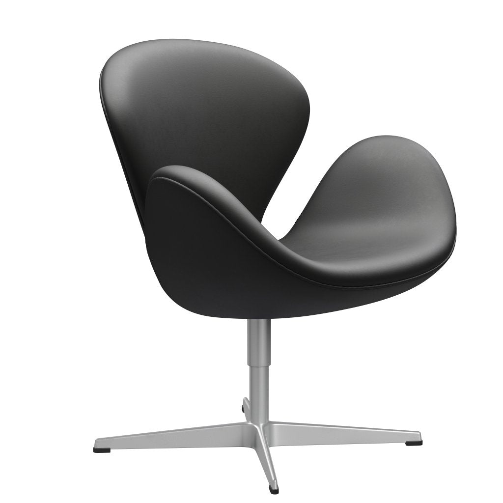 [product_category]-Fritz Hansen Swan Lounge Chair, Silver Grey/Essential Black-Fritz Hansen-3320-STBLA-SGBASE-FRI-2