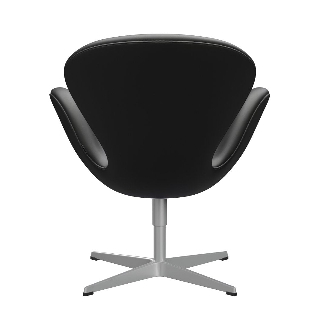 [product_category]-Fritz Hansen Swan Lounge Chair, Silver Grey/Essential Black-Fritz Hansen-3320-STBLA-SGBASE-FRI-4