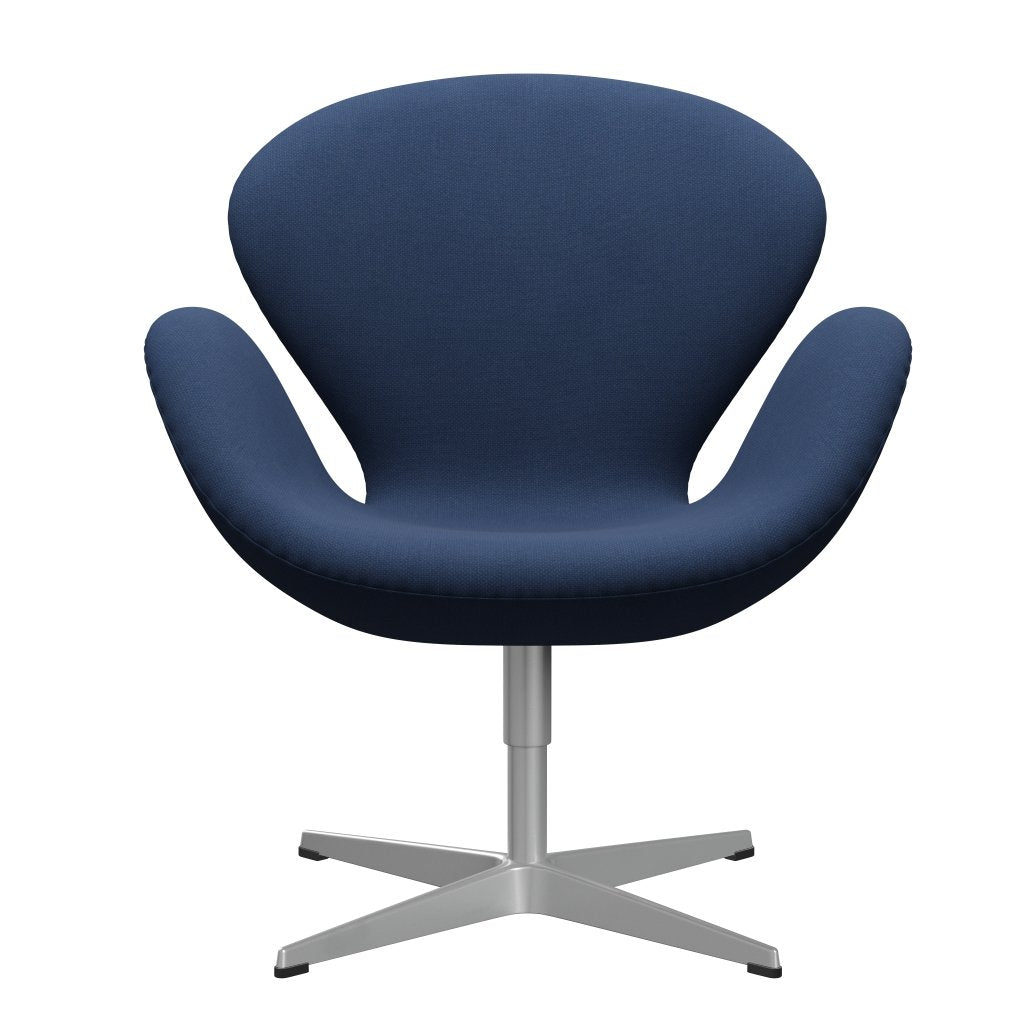 [product_category]-Fritz Hansen Swan Lounge Chair, Silver Grey/Fiord Medium Blue/Medium Blue-Fritz Hansen-3320-FIO791-SGBASE-FRI-1