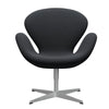  Swan™ Lounge Chair Silver Grey/Rime Dark Brown/Grey