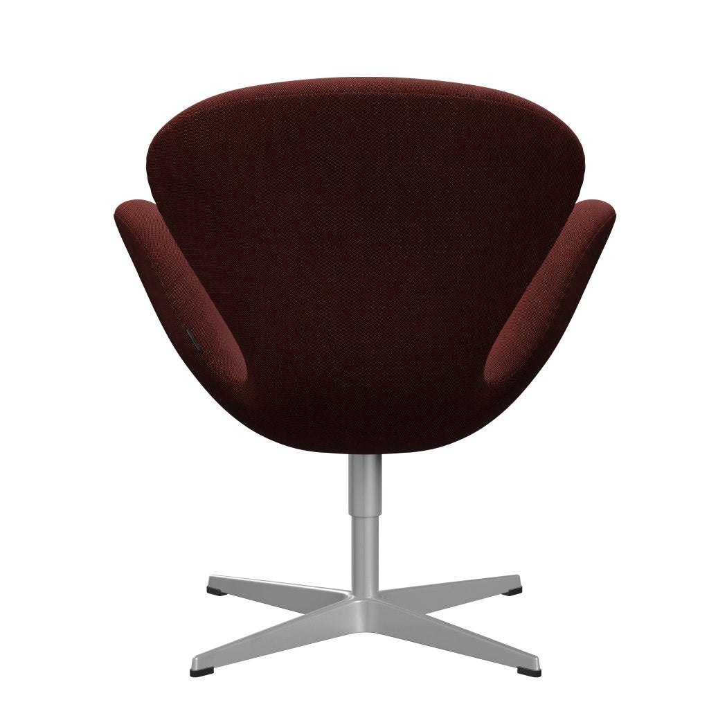 [product_category]-Fritz Hansen Swan Lounge Chair, Silver Grey/Rime Dark Red/Brown-Fritz Hansen-3320-RIM591-SGBASE-FRI-4