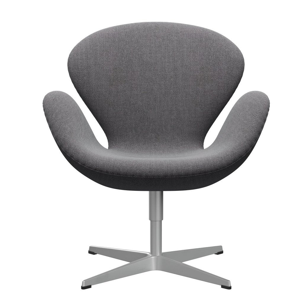 [product_category]-Fritz Hansen Swan Lounge Chair, Silver Grey/Rime Salt & Pepper-Fritz Hansen-3320-RIM151-SGBASE-FRI-1