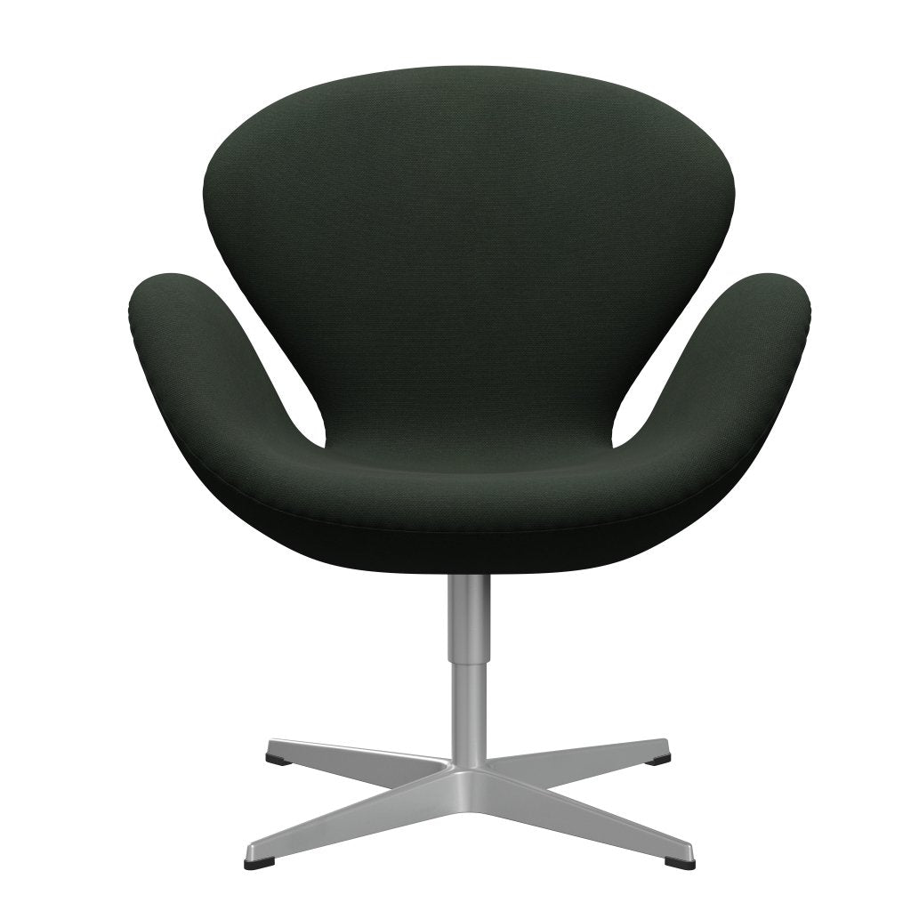 [product_category]-Fritz Hansen Swan Lounge Chair, Silver Grey/Steelcut Dark Army Green-Fritz Hansen-3320-STI975-SGBASE-FRI-1