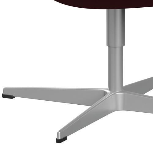 [product_category]-Fritz Hansen Swan Lounge Chair, Silver Grey/Steelcut Trio Dark Red-Fritz Hansen-3320-STR686-SGBASE-FRI-7