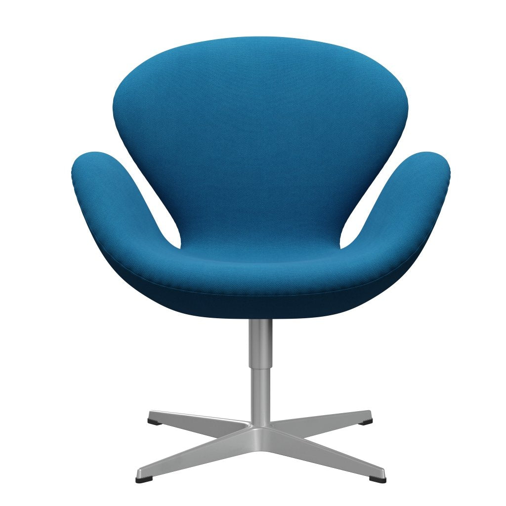 [product_category]-Fritz Hansen Swan Lounge Chair, Silver Grey/Steelcut Turquoise/Ocean-Fritz Hansen-3320-STI835-SGBASE-FRI-1