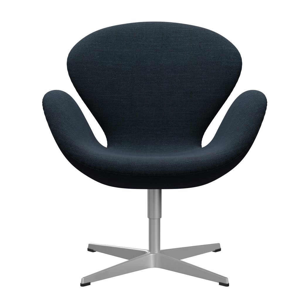 [product_category]-Fritz Hansen Swan Lounge Chair, Silver Grey/Sunniva Black/Navy-Fritz Hansen-3320-SV783-SGBASE-FRI-1