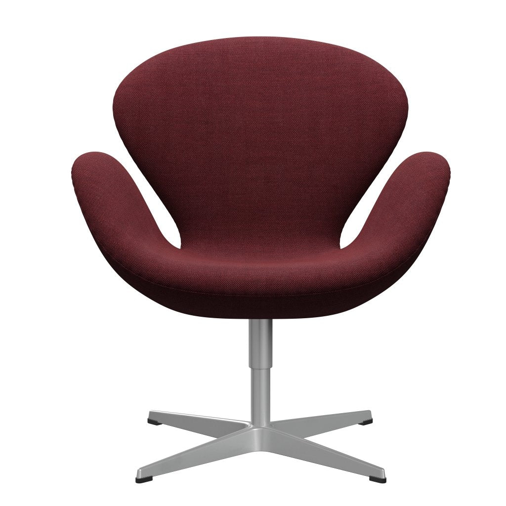 [product_category]-Fritz Hansen Swan Lounge Chair, Silver Grey/Sunniva Burgundy-Fritz Hansen-3320-SV662-SGBASE-FRI-1
