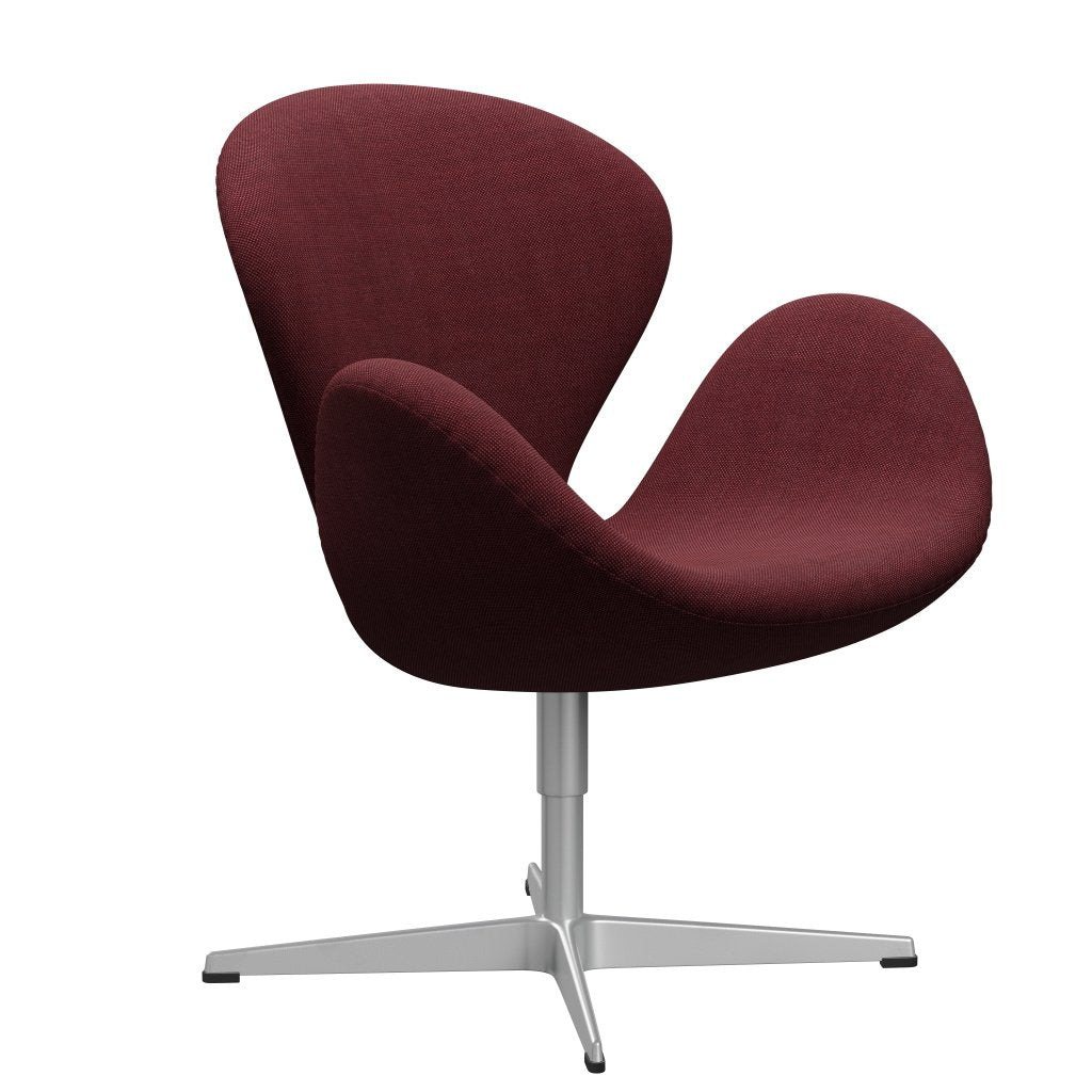 [product_category]-Fritz Hansen Swan Lounge Chair, Silver Grey/Sunniva Burgundy-Fritz Hansen-3320-SV662-SGBASE-FRI-2