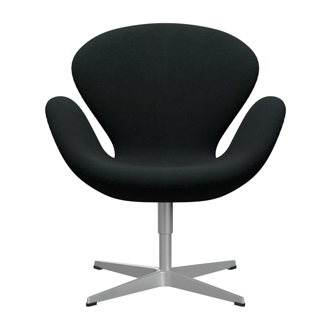 [product_category]-Fritz Hansen Swan Lounge Chair, Silver Grey/Tonus Black-Fritz Hansen-3320-TON128-SGBASE-FRI-1