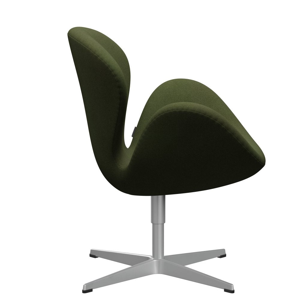 [product_category]-Fritz Hansen Swan Lounge Chair, Silver Grey/Tonus Military Green-Fritz Hansen-3320-TON131-SGBASE-FRI-3