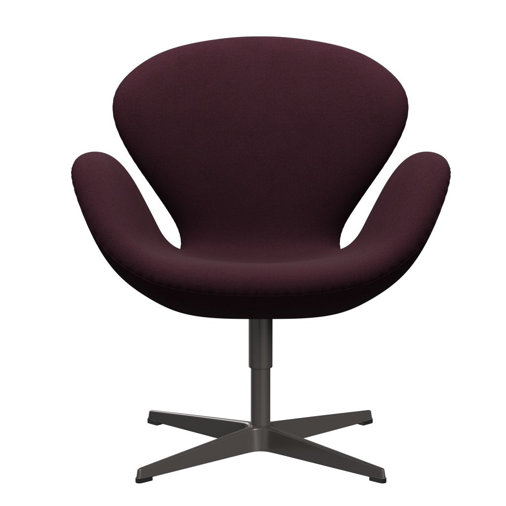[product_category]-Fritz Hansen Swan Lounge Chair, Warm Graphite/Comfort Light Bordeaux-Fritz Hansen-3320-C01163-WGBASE-FRI-1