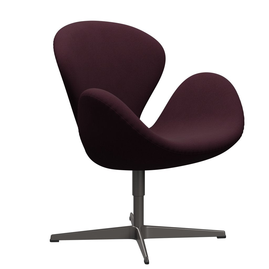 [product_category]-Fritz Hansen Swan Lounge Chair, Warm Graphite/Comfort Light Bordeaux-Fritz Hansen-3320-C01163-WGBASE-FRI-2