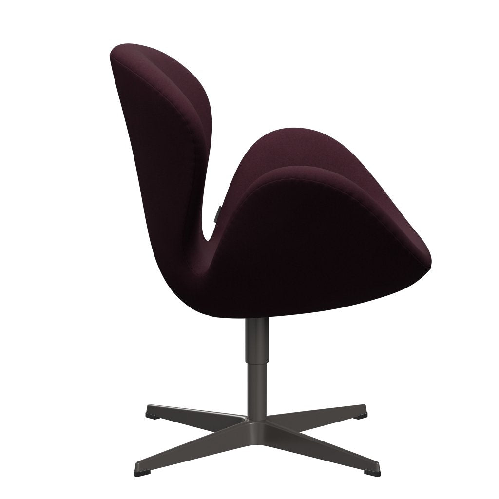 [product_category]-Fritz Hansen Swan Lounge Chair, Warm Graphite/Comfort Light Bordeaux-Fritz Hansen-3320-C01163-WGBASE-FRI-3