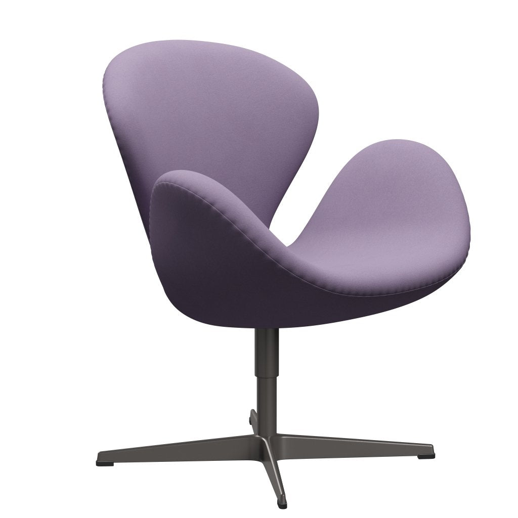 [product_category]-Fritz Hansen Swan Lounge Chair, Warm Graphite/Comfort White/Light Violet-Fritz Hansen-3320-C01043-WGBASE-FRI-2