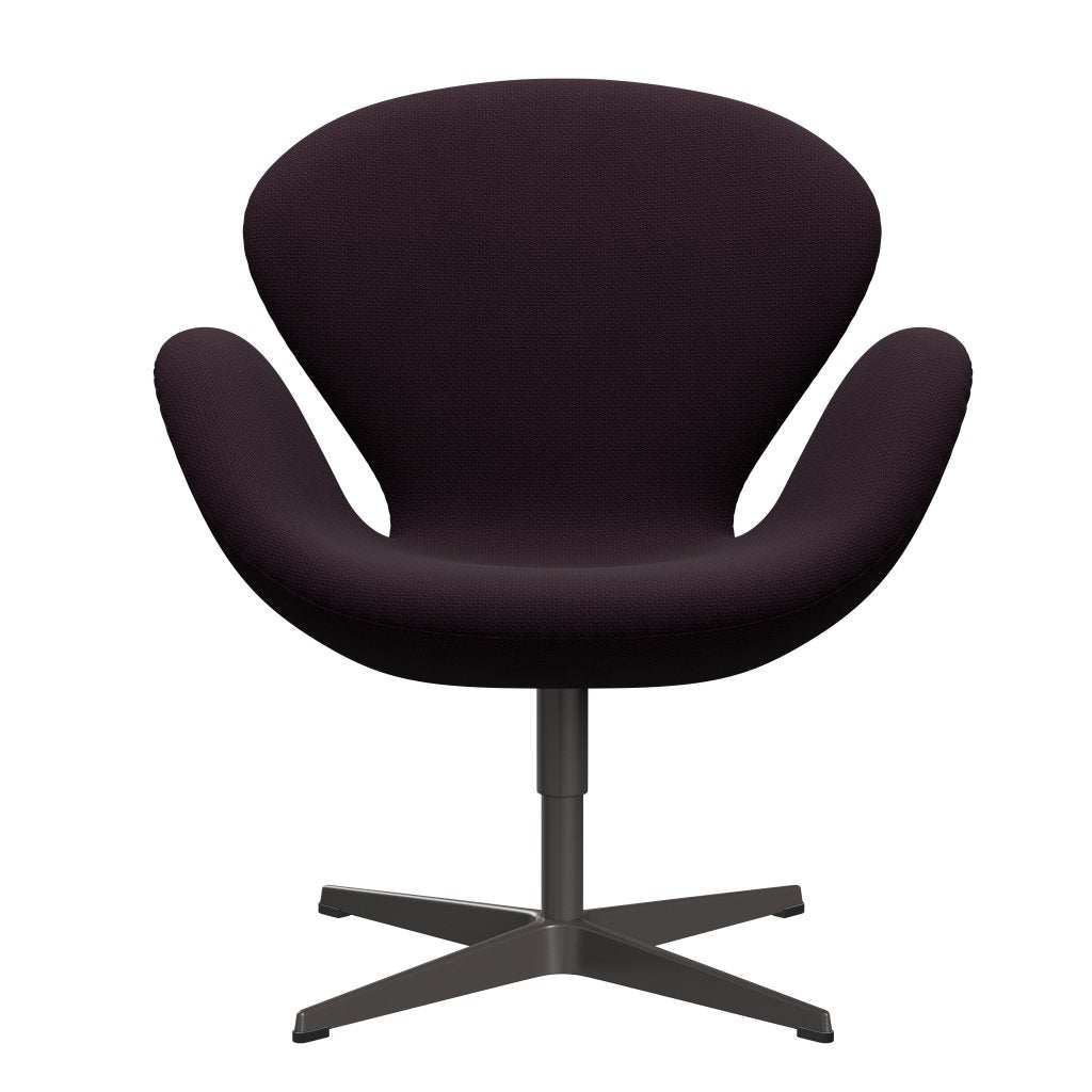 [product_category]-Fritz Hansen Swan Lounge Chair, Warm Graphite/Diablo Plum-Fritz Hansen-3320-DIA301-WGBASE-FRI-1