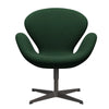 Fritz Hansen Swan™ Lounge Chair, Warm Graphite/Divina Dark Green (876)