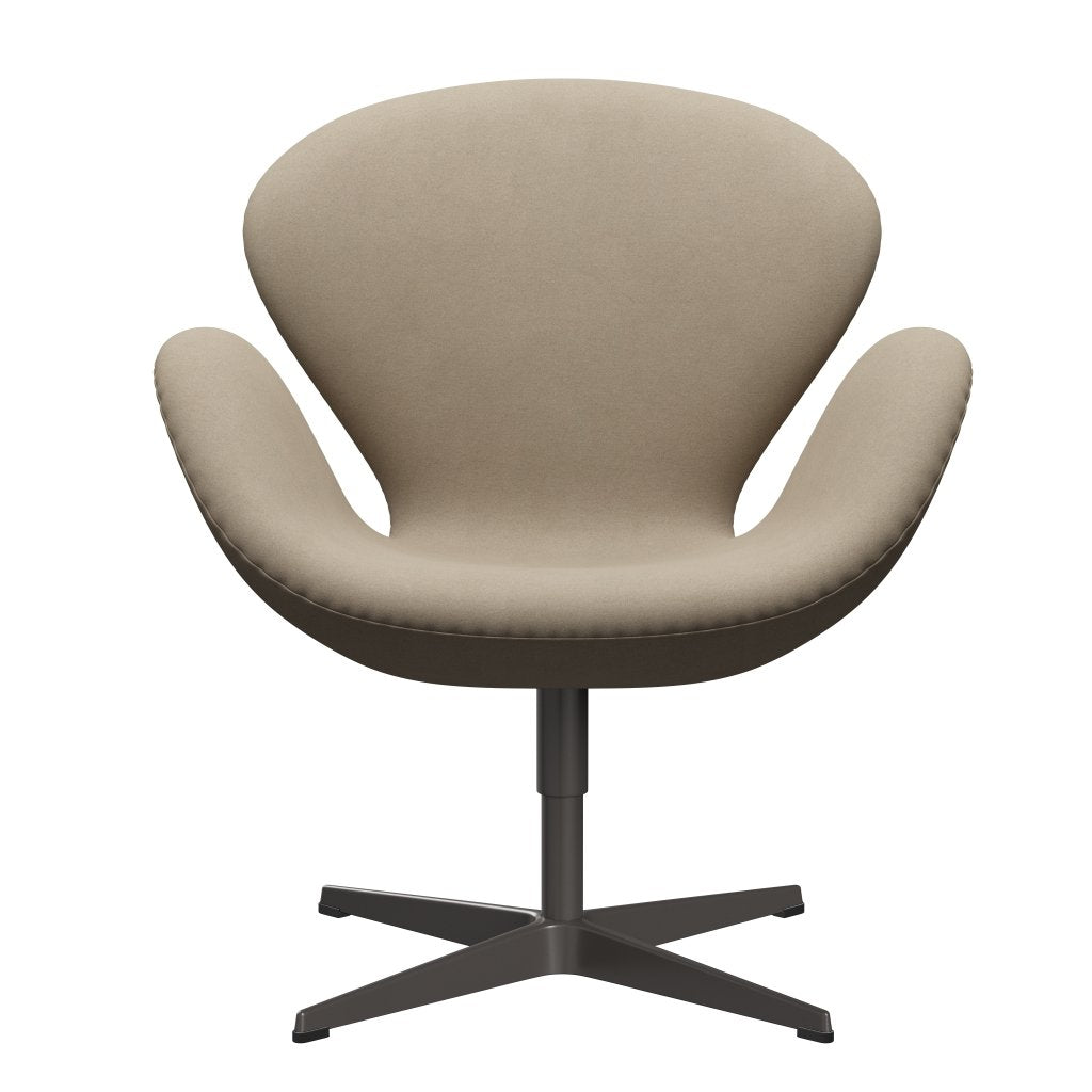 [product_category]-Fritz Hansen Swan Lounge Chair, Warm Graphite/Divina Light Beige-Fritz Hansen-3320-DIV224-WGBASE-FRI-1