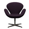 Fritz Hansen Swan™ Lounge Chair, Warm Graphite/Divina Md Aubergine