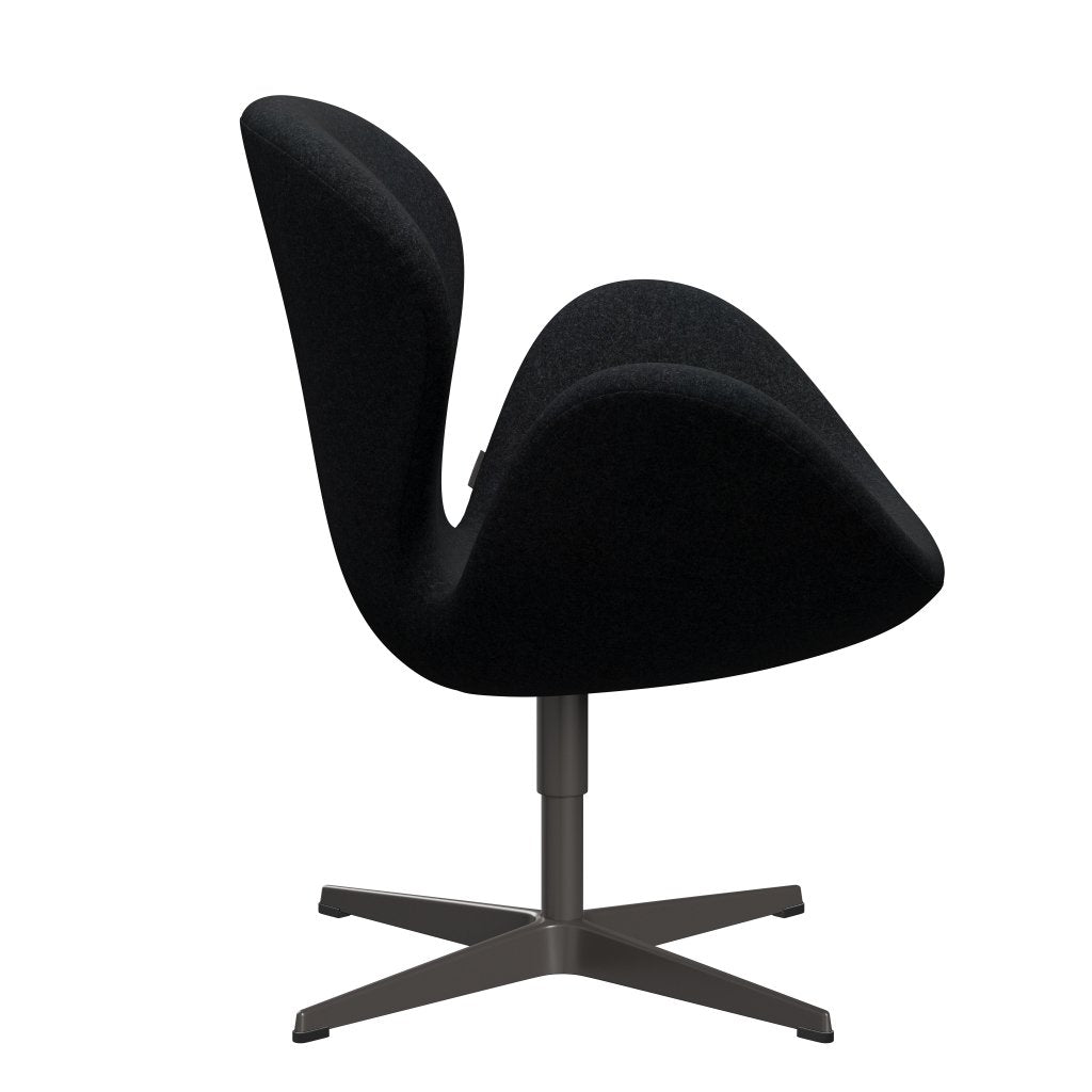 [product_category]-Fritz Hansen Swan Lounge Chair, Warm Graphite/Divina Md Black-Fritz Hansen-3320-DMD193-WGBASE-FRI-3