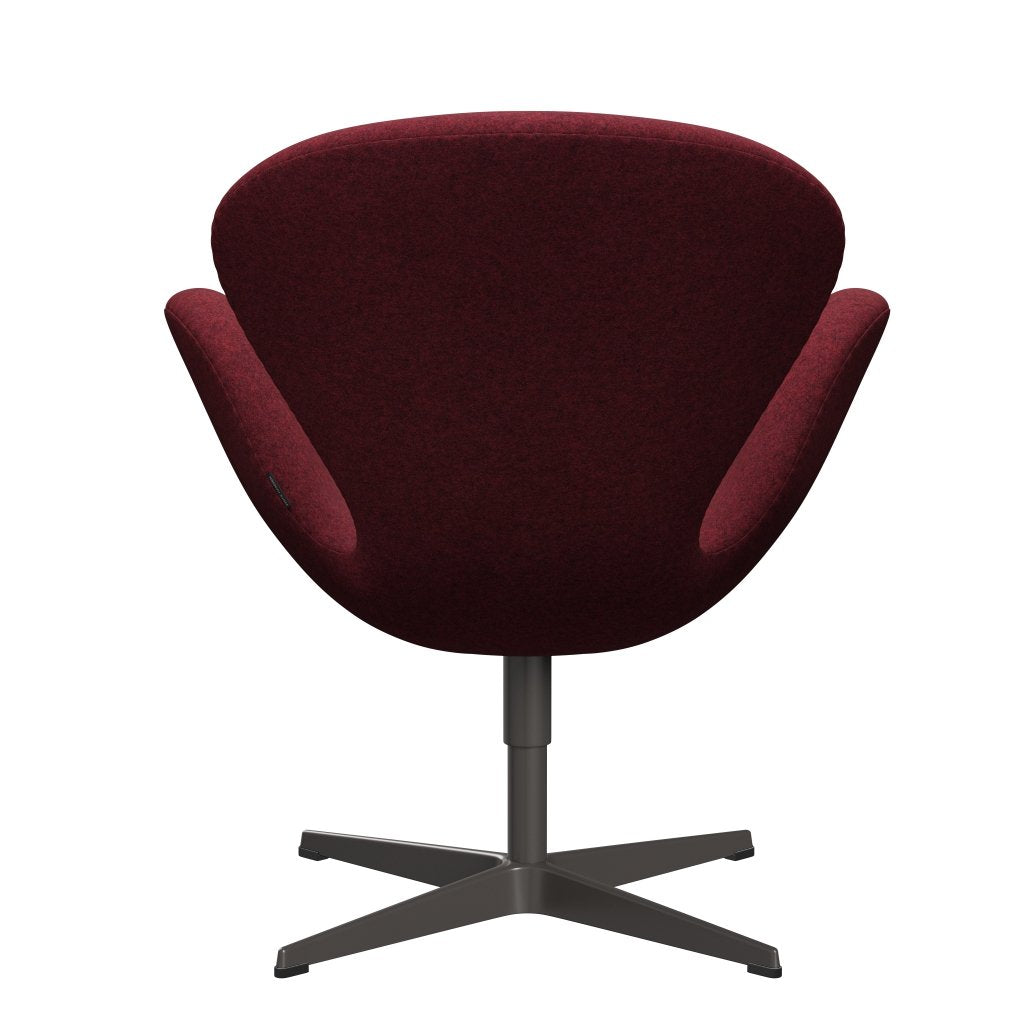 [product_category]-Fritz Hansen Swan Lounge Chair, Warm Graphite/Divina Md Raspberry-Fritz Hansen-3320-DMD633-WGBASE-FRI-4
