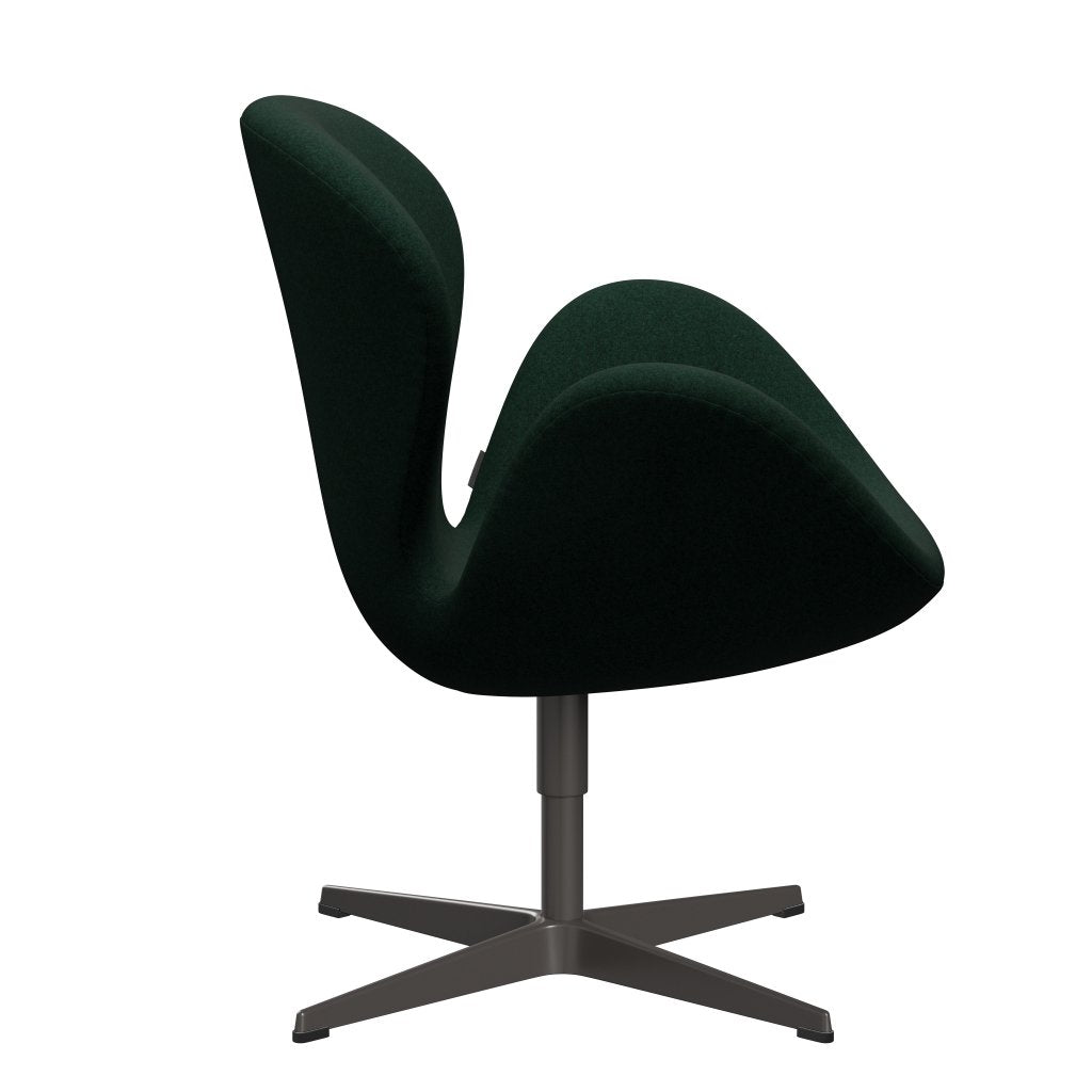 [product_category]-Fritz Hansen Swan Lounge Chair, Warm Graphite/Divina Melange Dark Green (871)-Fritz Hansen-3320-DIM871-WGBASE-FRI-3