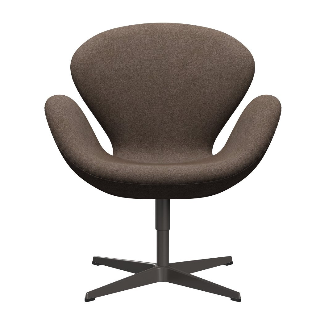 [product_category]-Fritz Hansen Swan Lounge Chair, Warm Graphite/Divina Melange Dusty Brown-Fritz Hansen-3320-DIM260-WGBASE-FRI-1