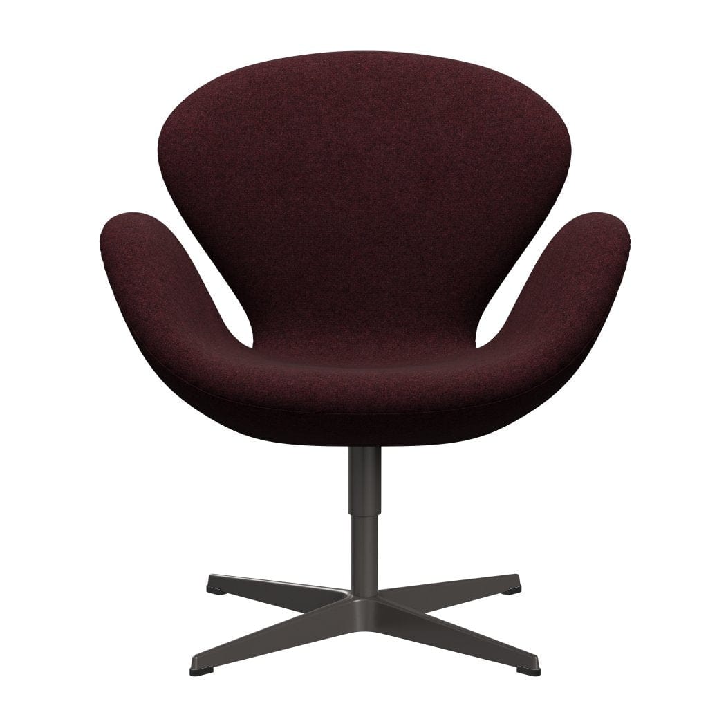 [product_category]-Fritz Hansen Swan Lounge Chair, Warm Graphite/Divina Melange Pink Dark-Fritz Hansen-3320-DIM581-WGBASE-FRI-1