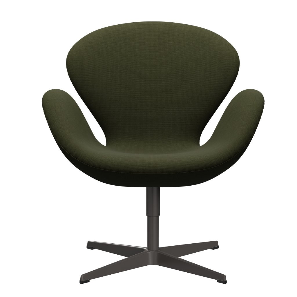 [product_category]-Fritz Hansen Swan Lounge Chair, Warm Graphite/Fame Dark Brown Green-Fritz Hansen-3320-F68148-WGBASE-FRI-1