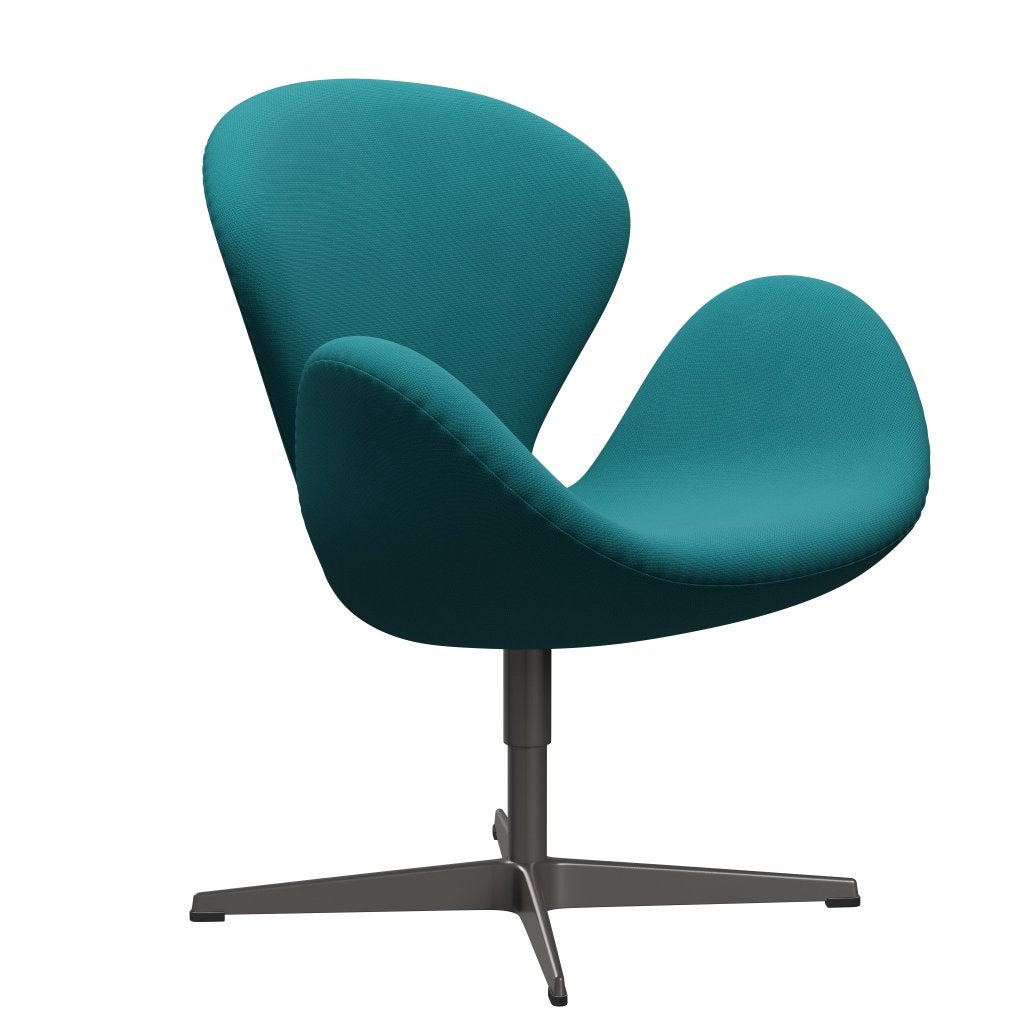 [product_category]-Fritz Hansen Swan Lounge Chair, Warm Graphite/Fame Green Turquoise-Fritz Hansen-3320-F67067-WGBASE-FRI-2