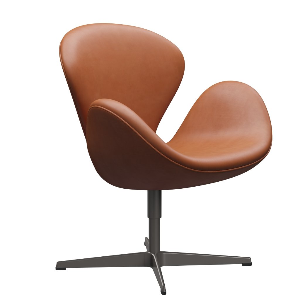 [product_category]-Fritz Hansen Swan Lounge Chair, Warm Graphite/Grace Walnut-Fritz Hansen-3320-ELWAL-WGBASE-FRI-2