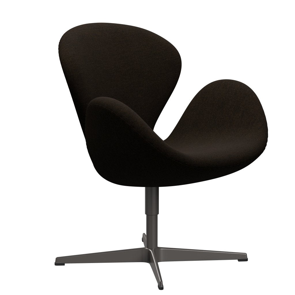 [product_category]-Fritz Hansen Swan Lounge Chair, Warm Graphite/Hallingdal Black/Brown-Fritz Hansen-3320-HAL370-WGBASE-FRI-2