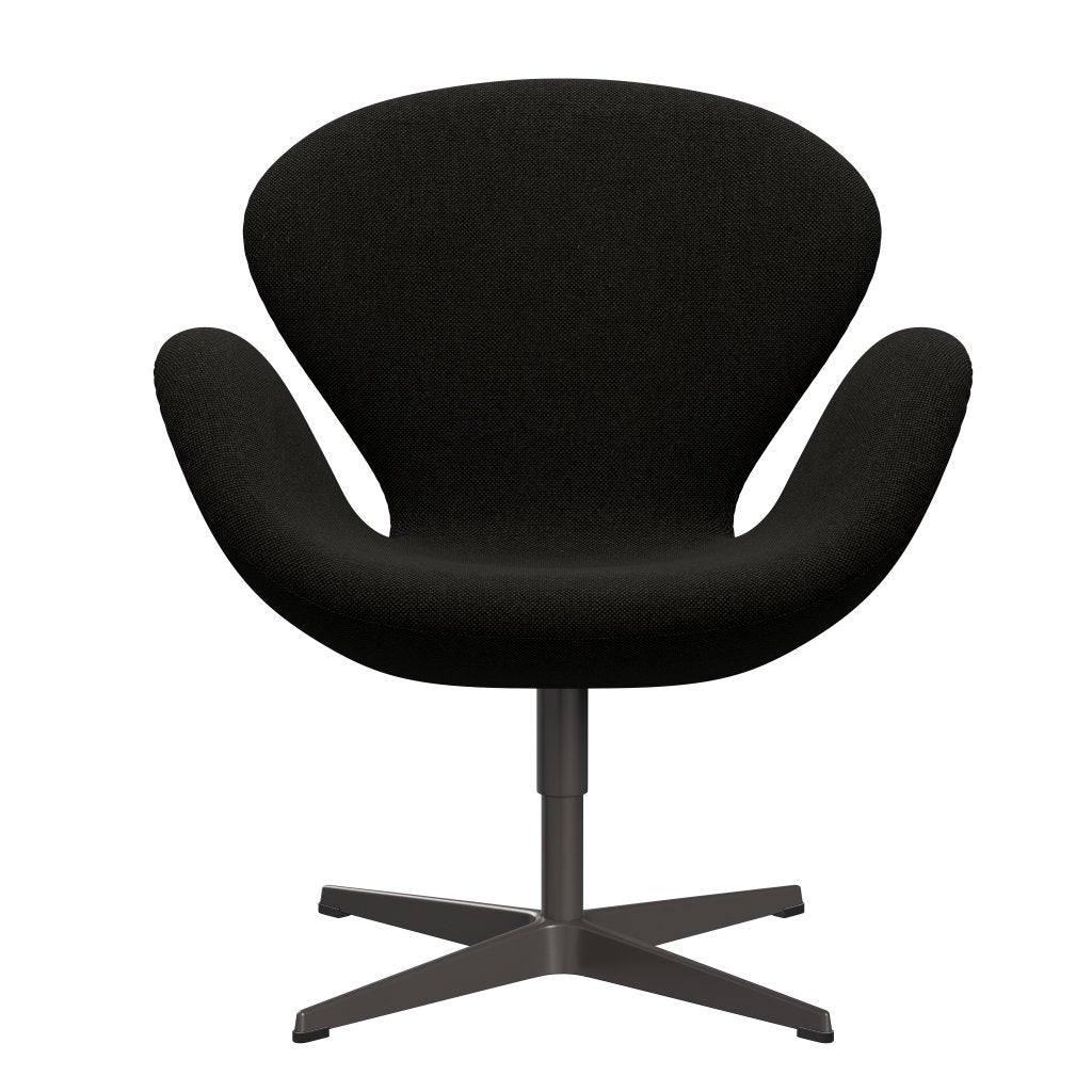 [product_category]-Fritz Hansen Swan Lounge Chair, Warm Graphite/Hallingdal Black/Grey (173)-Fritz Hansen-3320-HAL173-WGBASE-FRI-1
