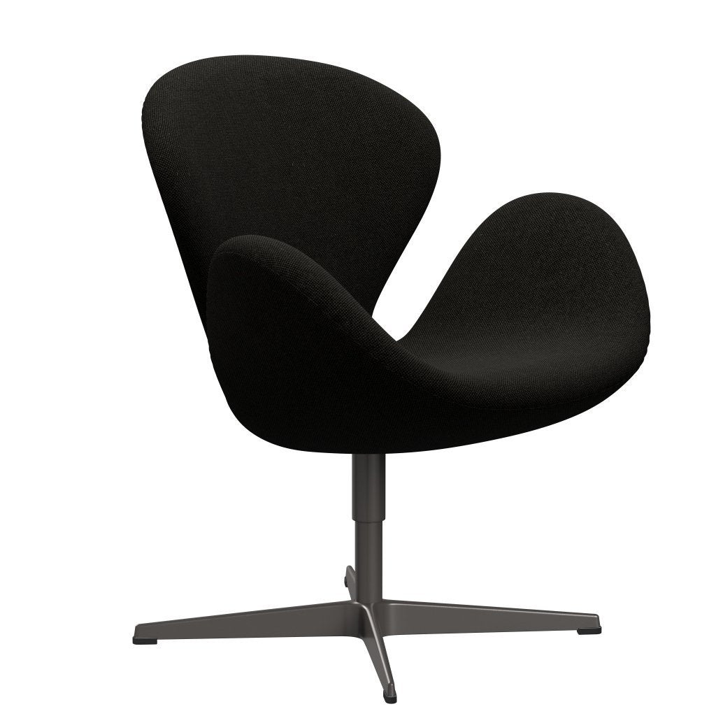 [product_category]-Fritz Hansen Swan Lounge Chair, Warm Graphite/Hallingdal Black/Grey (173)-Fritz Hansen-3320-HAL173-WGBASE-FRI-2