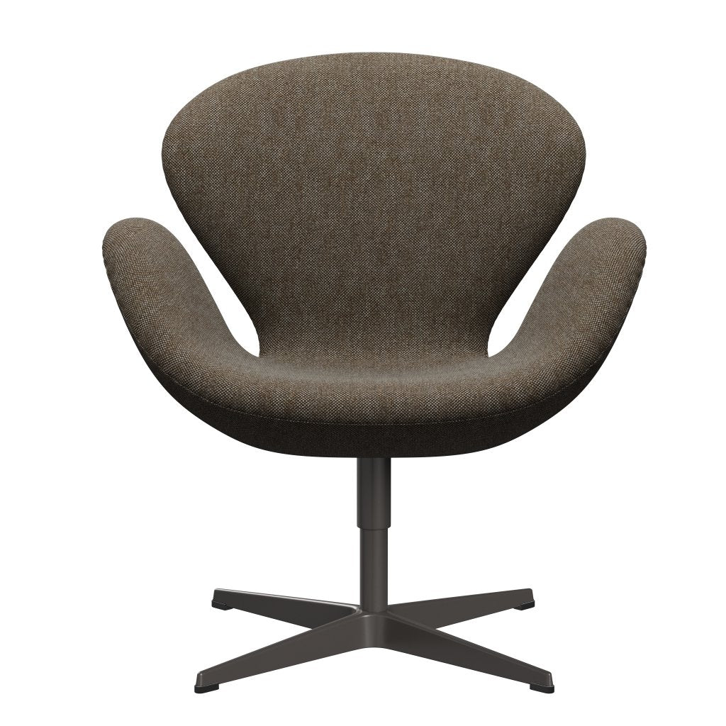 [product_category]-Fritz Hansen Swan Lounge Chair, Warm Graphite/Hallingdal Brown/Grey-Fritz Hansen-3320-HAL270-WGBASE-FRI-1
