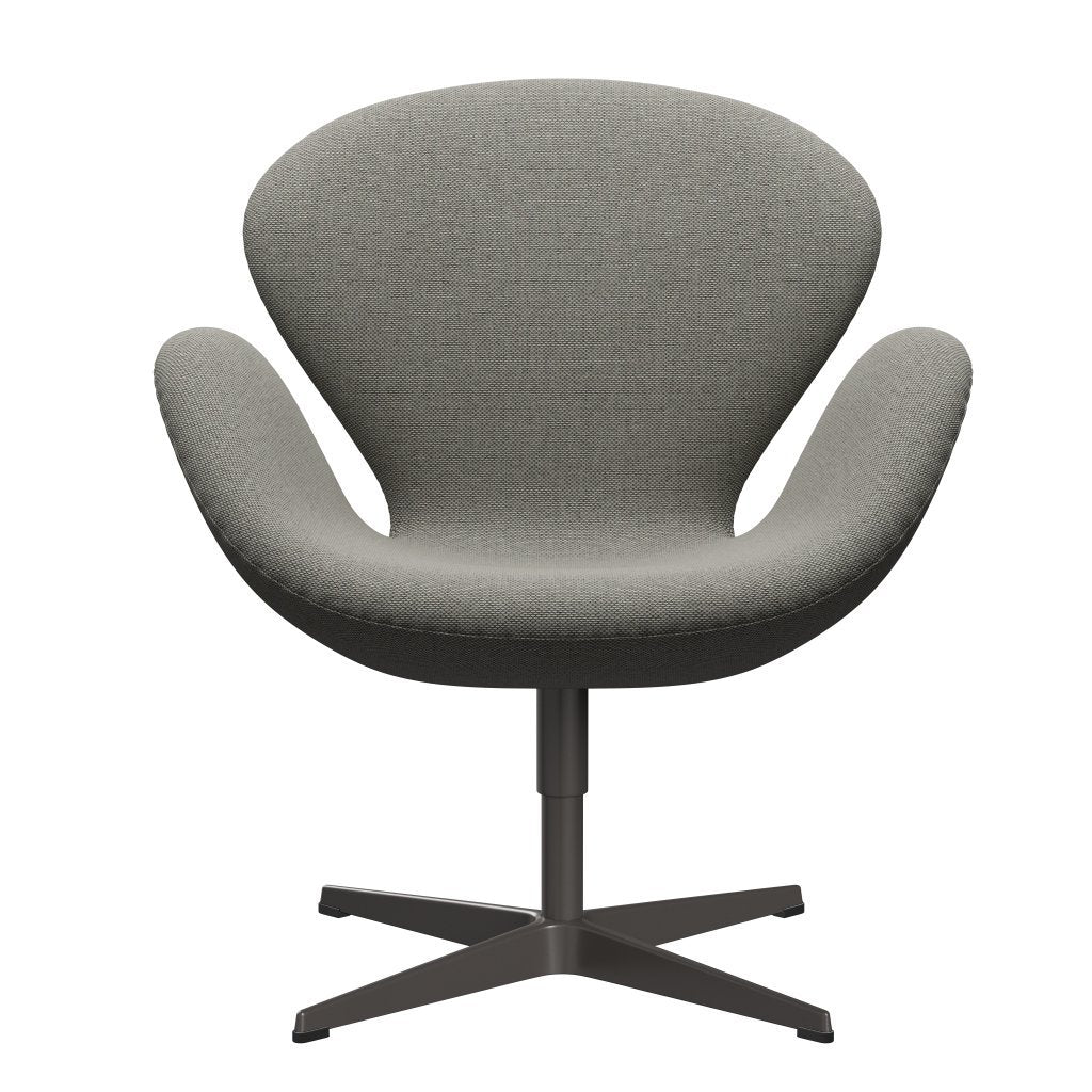 [product_category]-Fritz Hansen Swan Lounge Chair, Warm Graphite/Re Wool Grey White/Plain-Fritz Hansen-3320-REW128-WGBASE-FRI-1