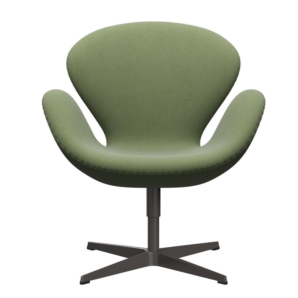 [product_category]-Fritz Hansen Swan Lounge Chair, Warm Graphite/Rime Green/White-Fritz Hansen-3320-RIM921-WGBASE-FRI-1