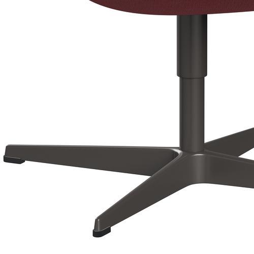 [product_category]-Fritz Hansen Swan Lounge Chair, Warm Graphite/Rime Light Red/White-Fritz Hansen-3320-RIM621-WGBASE-FRI-7